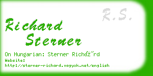 richard sterner business card